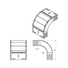 Kábeltálca emelő idom tűzálló-E90 200mm x 60mm-mag. 90° szalaghorganyzott acél SO KOPOS